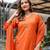Silly cotton semi-anarkali printed kurti-pant-dupatta  set