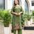 Silly cotton semi-anarkali printed kurti-pant-dupatta  set