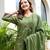 Silly cotton semi-anarkali printed kurti-pant-dupatta  set