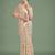 Imaginative beige & pink woven butti pattern cotton silk saree