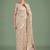 Imaginative beige & pink woven butti pattern cotton silk saree