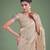 Imaginative beige & pink woven butti pattern cotton silk saree