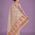 Imaginative beige & red woven butti pattern cotton silk saree