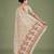 Imaginative beige & maroon woven butti pattern cotton silk saree