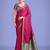 Charming rani pink color silk golden zari woven ceremony saree