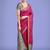 Charming rani pink color silk golden zari woven ceremony saree