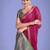 Charming rani pink color silk golden zari woven ceremony saree