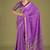 Charming lavender color silk golden zari woven ceremony saree