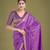 Charming lavender color silk golden zari woven ceremony saree