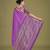 Charming lavender color silk golden zari woven ceremony saree