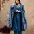 Cotton cambric semi-anarkali printed kurti-pant-dupatta  set
