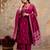 Cotton cambric semi-anarkali printed kurti-pant-dupatta  set