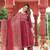 Cotton cambric a-line kurti-pant-dupatta  set