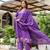 Silly cotton semi-anarkali printed kurti-pant-dupatta  set