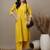 Yewllo cotton embroidered kurta with palazzo set 