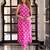Women dark green pure cotton straight kurta set