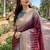 brown weaving jari designer art silk saree with blouse piece