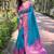 sky blue weaving jari designer art silk saree with blouse piece