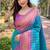 sky blue weaving jari designer art silk saree with blouse piece