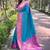 sky blue weaving jari designer art silk saree with blouse piece