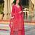 Pink soft chinnon silk kurta pant with dupatta set