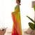 pink pedding color embroidery work faux georgette saree with blouse piece