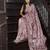 purple heavy thread embroidery cut work art silk saree with blouse piece