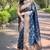 blue woven Zari Banarasi art silk saree with blouse piece