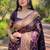 purple woven Zari Banarasi art silk saree with blouse piece