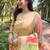 chiku woven multicolor designer organza saree with blouse piece