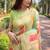 pista woven multicolor designer organza saree with blouse piece