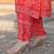 Pink soft chinnon silk kurta pant with dupatta set