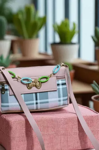 Royal Velvet Embroidered Potli Bag with Pearl Handle