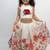 White printed organza co ord set