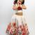 White printed organza co ord set