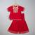 Red embroidered silk Kurta Set