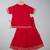 Red embroidered silk Kurta Set