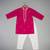 Pink embroidered silk kurta pyjama