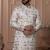 White silk embroidered premium designer indo western for men's