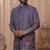 Purple georgette embroidered premium designer indo western for men's