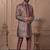 Pink silk embroidered premium designer indo western for men's