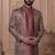 Pink silk embroidered premium designer indo western for men's