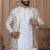 White silk embroidered premium designer indo western for men's