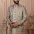 Beige georgette embroidered premium designer indo western for men's