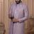 Pink silk embroidered premium designer indo western for men's