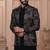 Black velvet embroidered premium designer indo western for men's