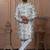 White silk embroidered premium designer indo western for men's