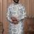 White silk embroidered premium designer indo western for men's