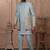 Green silk embroidered premium designer indo western for men's