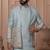 Green silk embroidered premium designer indo western for men's